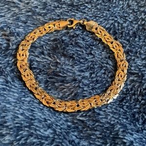 14k Byzantine gold bracelet made in TURKEY. 7.5 length  8.3 gram weight